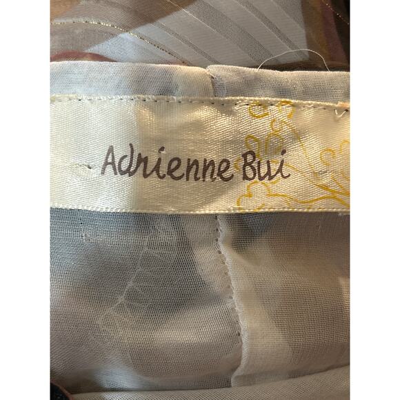 Adrienne Bui Boho Dress Medium Beaded Feather Asymmetric Indie Hippie Mod Resort - Picture 12 of 14